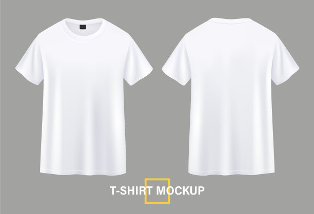 t恤正面和背面的模型图片下载