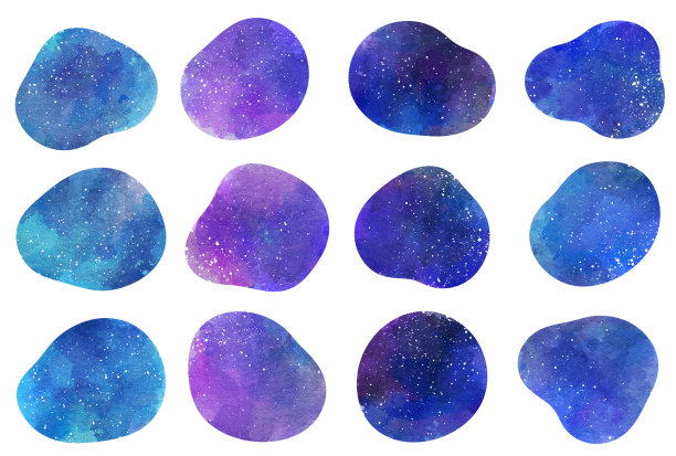 集水彩风格标题材料图片下载