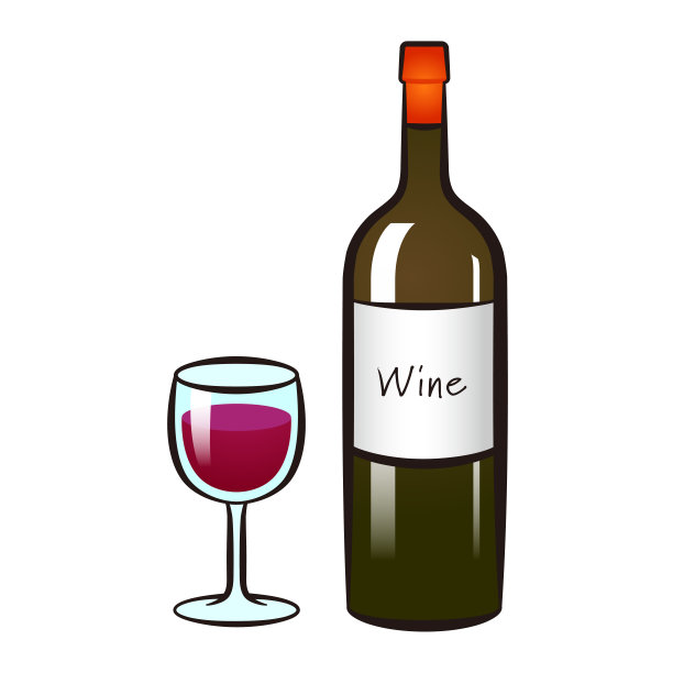 强大的线条画葡萄酒插图图片下载