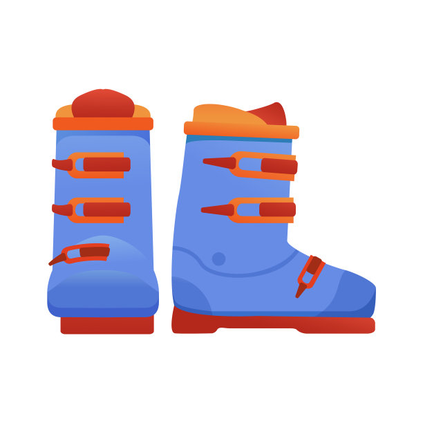 山地滑雪靴图标冬季运动登山者图片下载