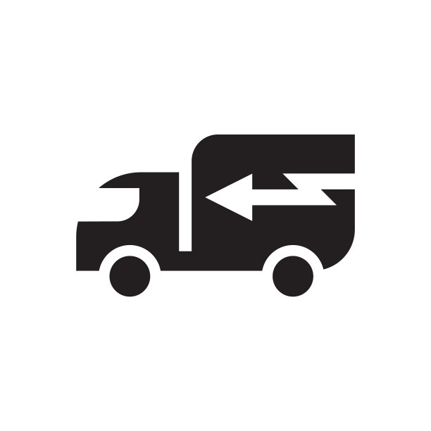 快速交货航运-黑色图标设计图片下载