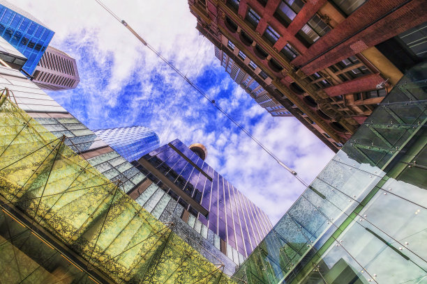 西德中央商务区天空高层建筑图片下载