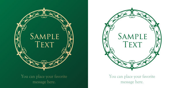 时尚的框架。设计模板。一副华丽的额头。图片下载