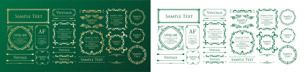 时尚的框架。设计模板。一副华丽的额头。图片下载