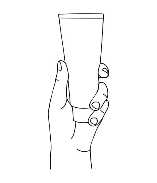 手持化妆膏管图片下载