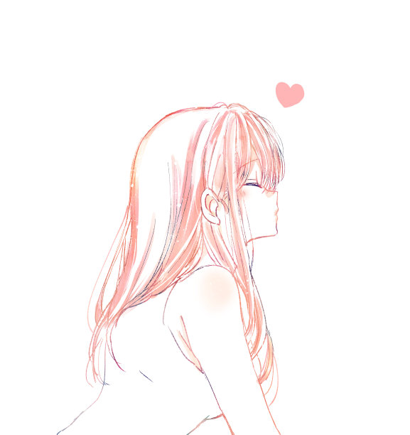 男人和女人接吻的插图图片下载