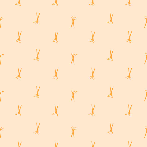 剪刀无缝图案复古沙龙背景图片下载