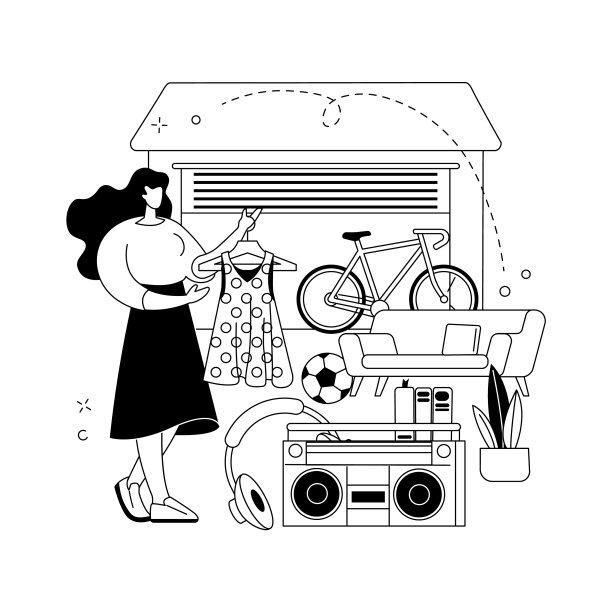 车库甩卖的抽象概念图片下载