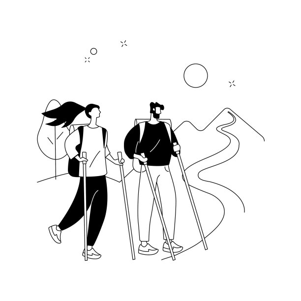 夏季徒步抽象概念图片下载