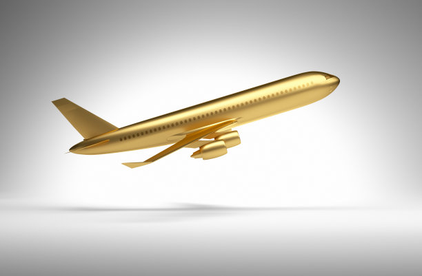 金色的豪华飞机图片下载