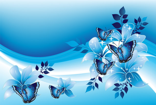 蓝花的背景图片下载