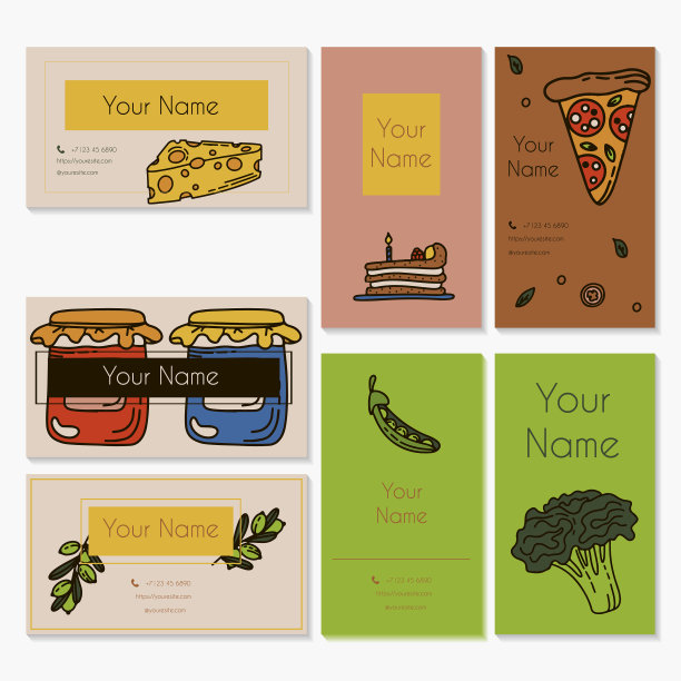 食物涂鸦横幅手工线艺术图片下载