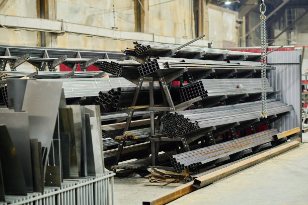 仓库金属材料堆图片下载