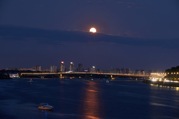 月圆之夜的基辅图片下载