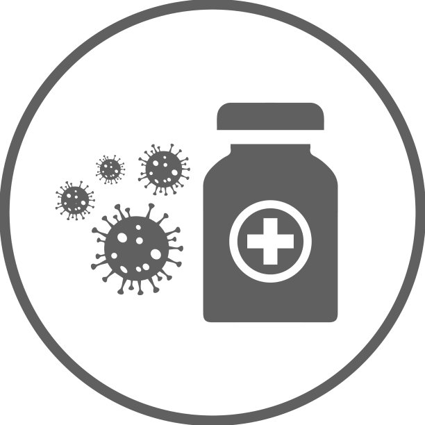 冠状病毒疫苗灰色图标图片下载