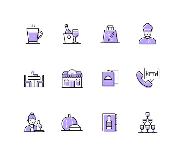 晚间餐厅——现代线条设计图片下载