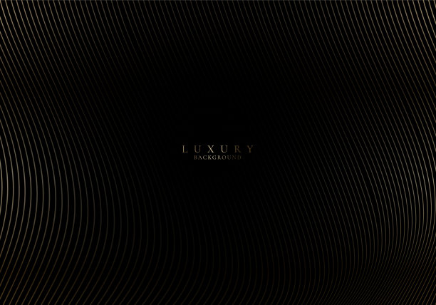 抽象优雅的金色波浪线图案上图片下载