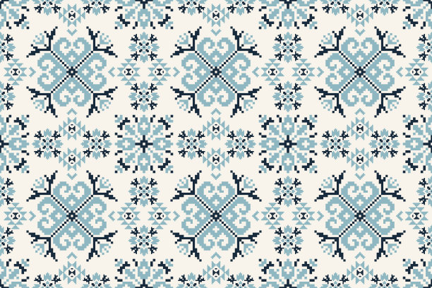 美丽的土耳其陶瓷无缝图案。图片下载