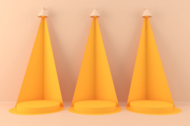 抽象最小场景，设计用于化妆品或产品展示平台的3d渲染。素材图片