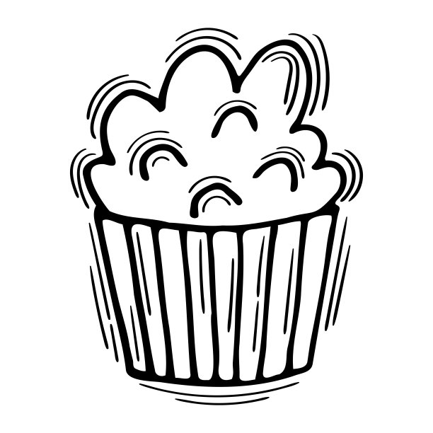 手绘蛋糕。婚礼，周年纪念日，生日派对。涂鸦糕点食品图片下载