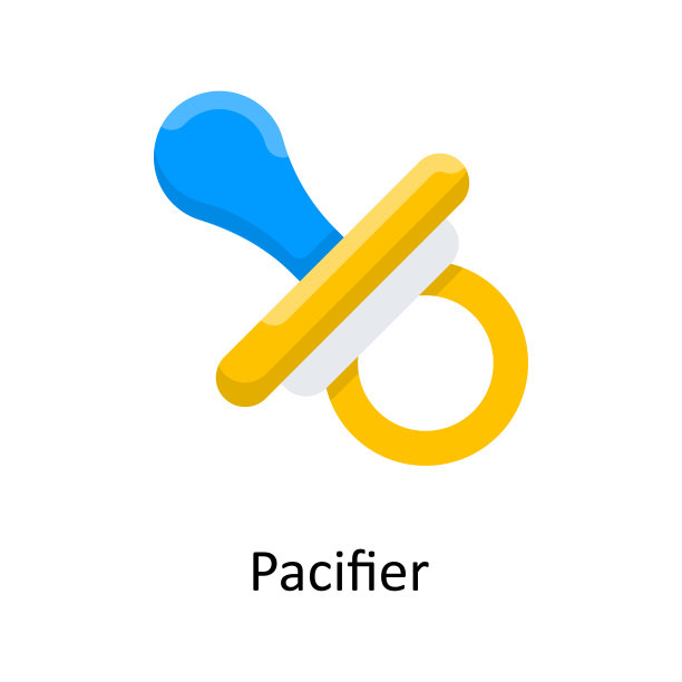 安抚器矢量平面图标设计插图。医学符号白色背景EPS 10文件图片下载