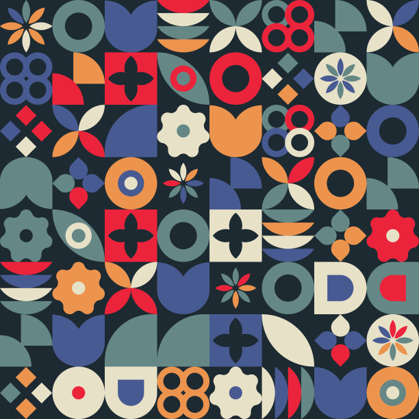 奇幻抽象几何传说故事主题色彩搭配简单形状。图片下载