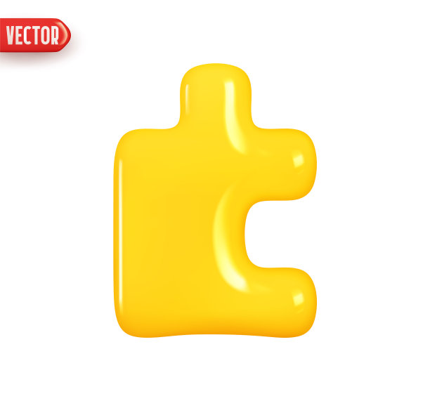 矢量3d拼图图片下载