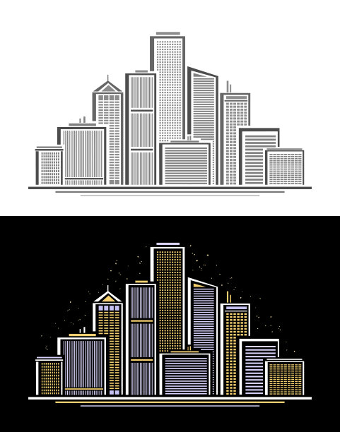 向量的城市天际线图片下载