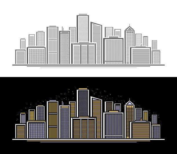 向量的城市天际线图片下载