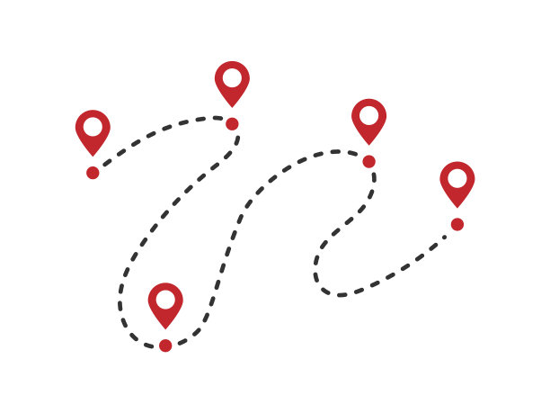 虚线道路和地理标签引脚旅行的概念图片下载