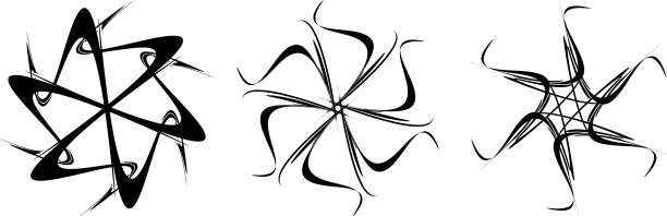 一套圆形径向几何曼荼罗图案图片下载