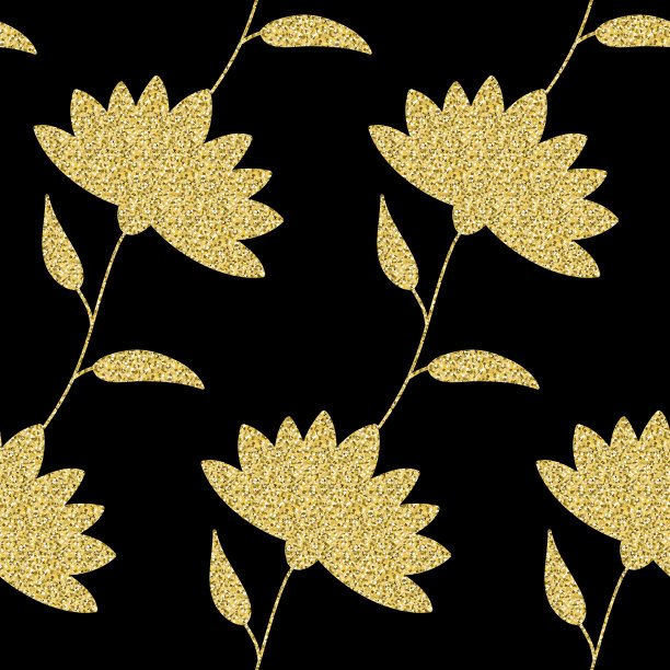 金色的矢车菊花开在黑色的背景上作为装饰图片下载