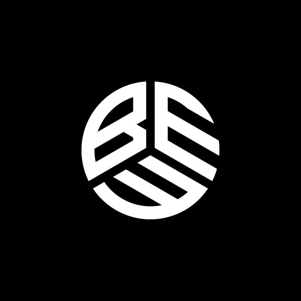 白色背景上的BEW字母LOGO设计图片下载