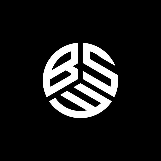 BSW字母LOGO白色背景设计图片下载