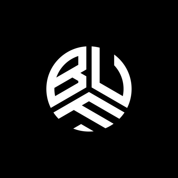 白色背景上的BUF字母LOGO设计图片下载