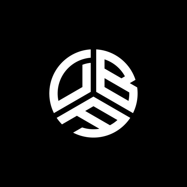 白色背景上的DBA字母标志设计图片下载