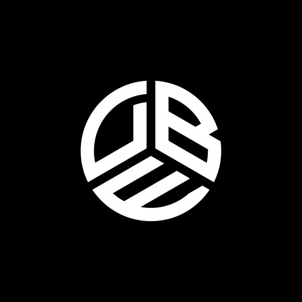 DBW字母标志设计，白色背景图片下载