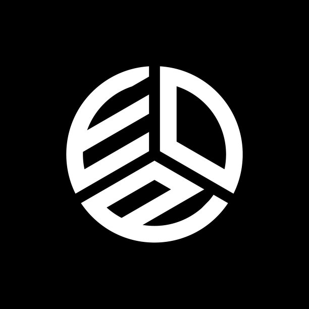 白色背景上的EOP字母logo设计图片下载