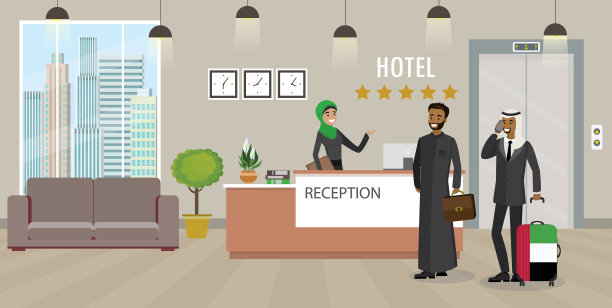 带有家具的现代接待室内图片下载