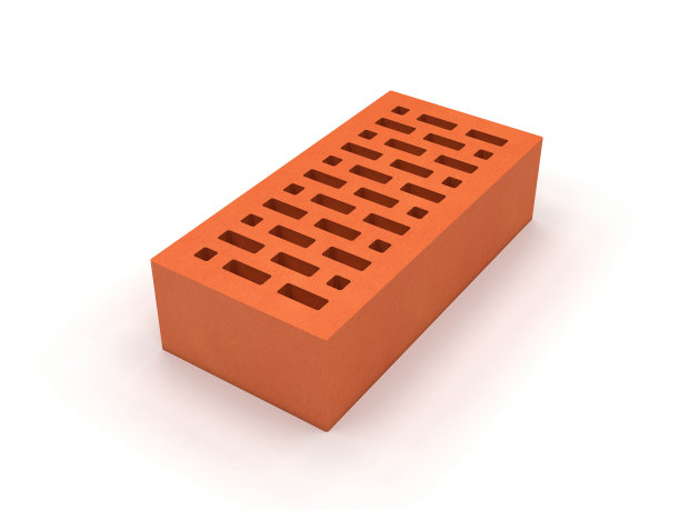 新的红砖孤立在白色背景，3d渲染图片下载