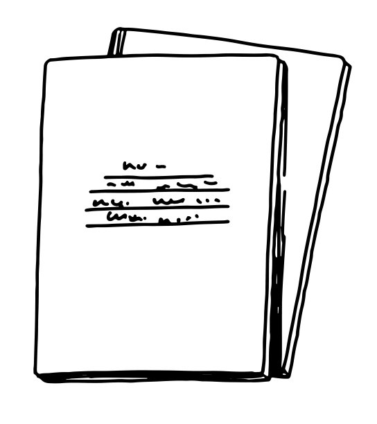 学校笔记本，学习日志，办公日志。回到学校轮廓剪贴画。手绘矢量插图孤立在白色背景上。图片下载