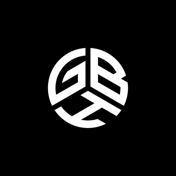 白色背景上的GBH字母标志设计图片下载