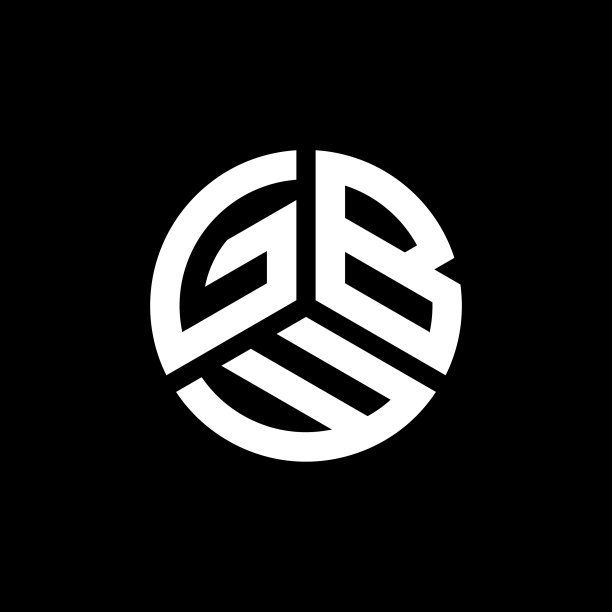 白色背景上的GBW字母标志设计图片下载