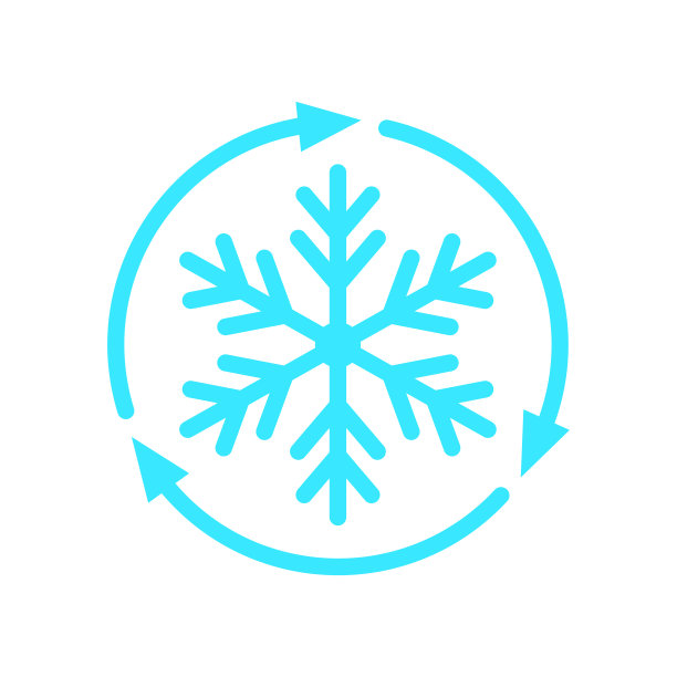 抽象冻结矢量平面图标插图孤立在白色背景图片下载