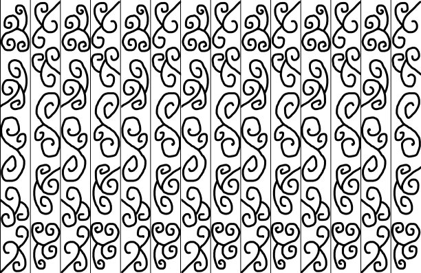 白色背景上锻铁栅栏的草图图片下载