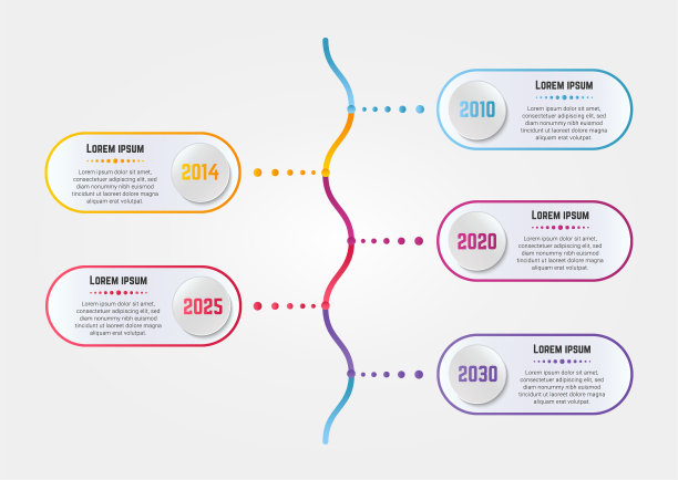 具有年度信息的现代信息图表模板图片下载