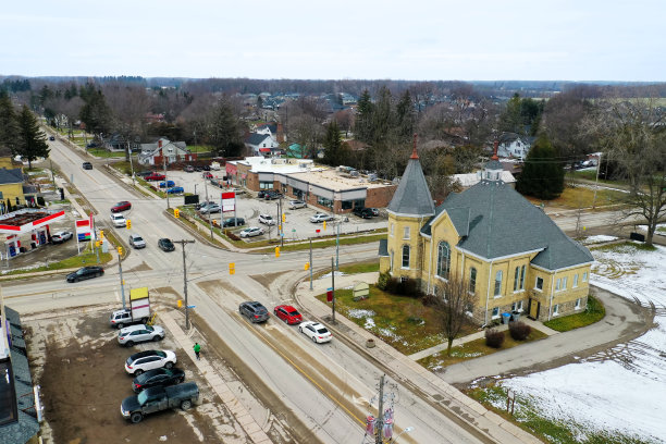 布里奇斯山的航拍，安大略省，加拿大图片下载