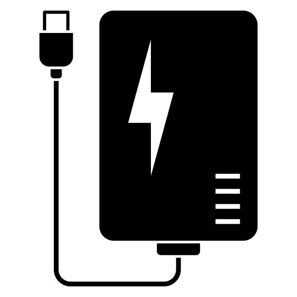 电源银行平面图标。高质量的轮廓符号的网页设计或移动应用程序。矢量插图。图片下载
