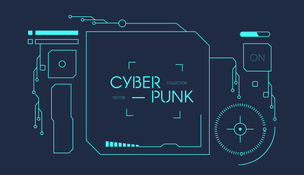 高科技几何背景与主板和图片下载