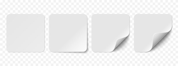 白色现实的纸贴纸孤立在白色图片下载